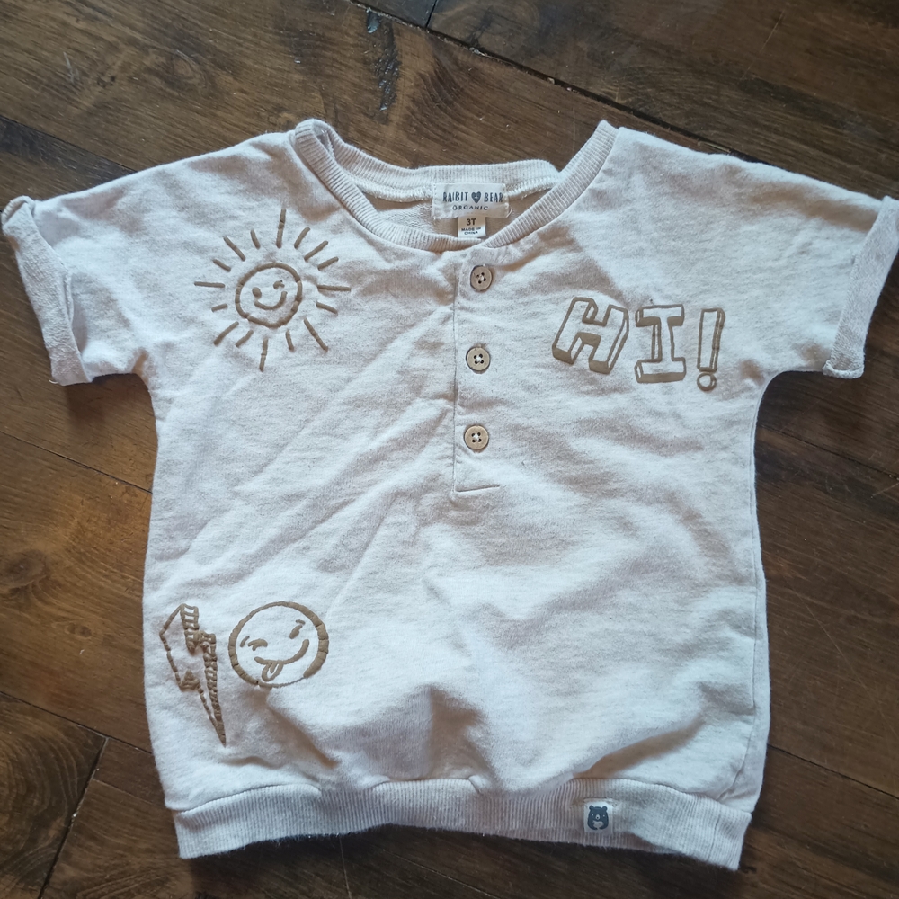 Kids Beige Graphic Tee
